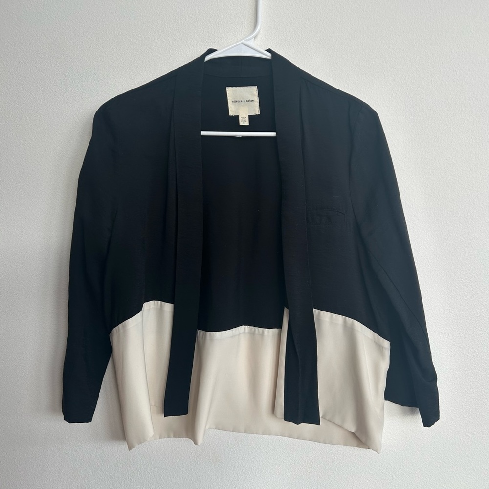 Silence + Noise Black and Cream Cardigan
